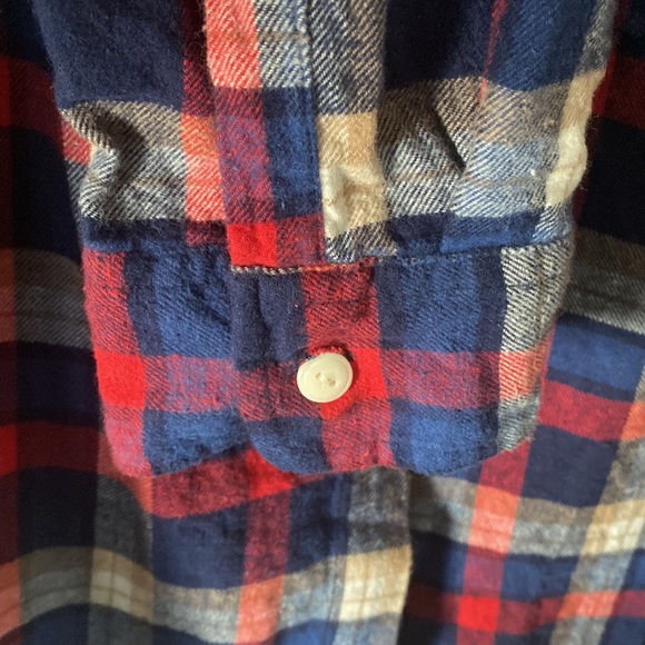 Mens plaid red, white and blue flannel size XXL from Gap - Picture 4 of 6